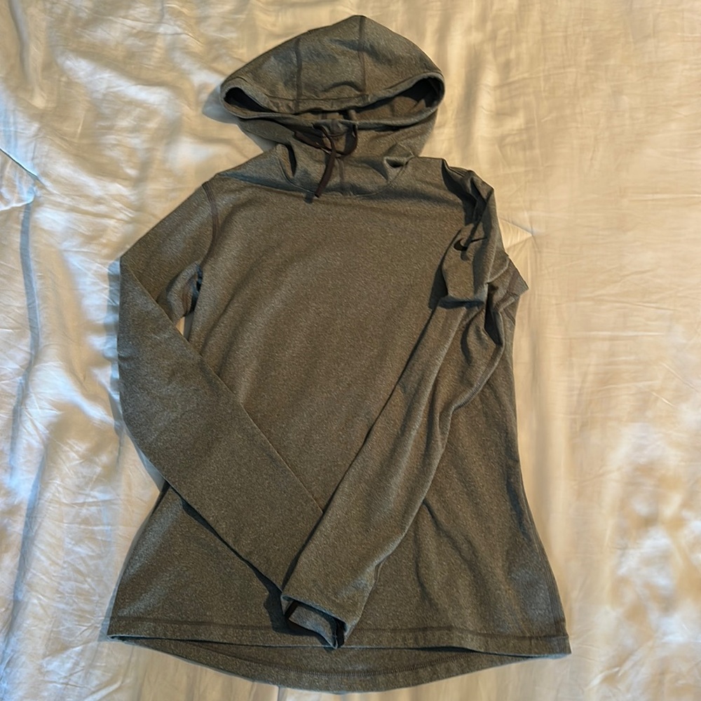 Nike pro drift hooded shirt. Size L. Gray.